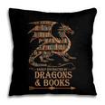 Easily Distracted By Dragons And Books Library Dragon Lover Pillowcase