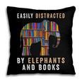 Easily Distracted By Elephants And Books Elephant Pillowcase