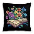 Enchanted Open Book With Blooming Flowers Pillowcase