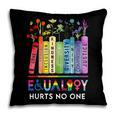 Equality Hurts No One Book Flower Rainbow Pride Month LGBTQ Pillowcase