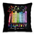 Equality Hurts No One Floral Books LGBTQ Gay Les Pride Month Pillowcase