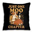 Floral Cow Reading Pun Just One More Chapter Cozy Book Lover Pillowcase