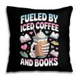 Fueled By Iced Coffee And Books Book Lover Retro Pillowcase Fueled By Iced Coffee And Books Book Lover Retro Pillowcase