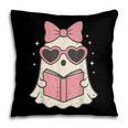 Ghost Reading Book Halloween Cat Lover Pillowcase