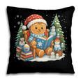 Gingerbread Reading Book Lovers Christmas Bookworm Librarian Pillowcase