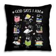 God Says I Am Cat Book Lover Christian Cute Jesus Girls Kids Pillowcase