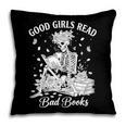 Good Girls Read Bad Books Skeleton Reading Book Halloween Pillowcase Good Girls Read Bad Books Skeleton Reading Book Halloween Pillowcase