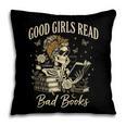 Good Girls Read Bad Books Vintage Skeleton Reader Pillowcase