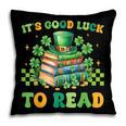 Goods Luck Read Librarian Book Patrick Days Shamrock Clover Pillowcase