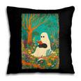 Groovy Ghost Reading Book Cat Halloween Ghost Teacher Pillowcase
