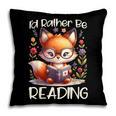 I'd Rather Be Reading Cute Fox Book Lover Reader Bookworm Pillowcase