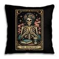 The Introvert Skeleton Tarot Card Coffee Book Lover Pillowcase