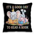 Its A Good Day To Read A Book Cute Pig & Elephant Adventure Pillowcase