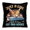 Just a Girl Who Loves Cats And Books Kitties Pet Art Lover Pillowcase