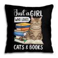 Just a Girl Who Loves Cats And Books Pillowcase Just a Girl Who Loves Cats And Books Pillowcase