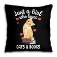 Just a Girl Who Loves Cats And Books Reading Cat & Bookworm Pillowcase Just a Girl Who Loves Cats And Books Reading Cat & Bookworm Pillowcase