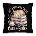 Just A Girl Who Loves Cats And Books Reading Librarian Pillowcase Just A Girl Who Loves Cats And Books Reading Librarian Pillowcase