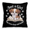 Just a Girl Who Loves Dogs And Books Cute Dog Pillowcase Just a Girl Who Loves Dogs And Books Cute Dog Pillowcase