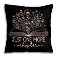 Just One More Chapter Bookish Book Reading Teal Beige Pillowcase