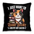 Kawaii Feline Book Reading Read Books Pet My Calico Cat Men Women Pillowcase Kawaii Feline Book Reading Read Books Pet My Calico Cat Men Women Pillowcase