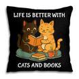 Life Is Better With Cats And Books Cute Cat Lover Pillowcase Life Is Better With Cats And Books Cute Cat Lover Pillowcase