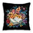 Open Book With Colorful Floral Reading Magic Pillowcase Open Book With Colorful Floral Reading Magic Pillowcase