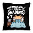 Orange Cat Reading Book 67 Six Seven Meme Pillowcase