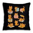Orange Cats Reading Books Cat Lover Pillowcase