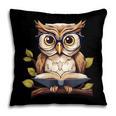 Owl Reading A Book Perched On A Branch Bookworm Pillowcase