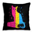Pansexual Pride Celestial Cat Sitting Book LGBTQ Pan Colors Men Women Pillowcase