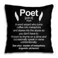 Poetry Poem Author Literature Book Lover Book Worm Poet Pillowcase