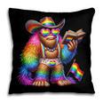 Rainbow Pride Bigfoot Reading Book With Heart Glasses Pillowcase