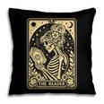 The Reader Tarot Card Book Lover Skeleton Reading Book Pillowcase