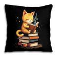 Reading Cat Books Cute Pillowcase