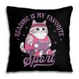 Reading Is My Favorite Sport Bookworm Cat Lover Book-Club Pillowcase