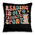 Reading Is My Favorite Sport Retro Groovy Book Lovers Pillowcase