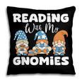 Reading With My Gnomies Gnomes Books Lover Bookworm Pillowcase