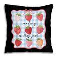 Reading Is My Jam Preppy Stawberry Bookworm Book Lover Nerd Pillowcase