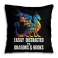 Reading Lover Easily Distracted By Dragons And Books Dragon Pillowcase