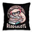 Readsalotl Axolotl Reading Books Glasses Bookworm Pun Fun Pillowcase