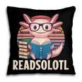 Readsolotl Axolotl Reading Book Lover Kawaii Bookworms Pillowcase