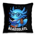 Readsolotl Blue Kawaii Axolotl Book Lover Reading Pillowcase