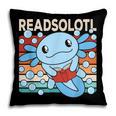 Readsolotl Blue Kawaii Axolotl Book Lover Reading Retro Pillowcase Readsolotl Blue Kawaii Axolotl Book Lover Reading Retro Pillowcase
