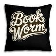 Retro Book Worm Reading For Book Lovers Pillowcase