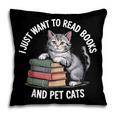 Retro I Just Want To Read Books And Pet Cats Pillowcase