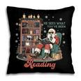 He Sees What You'Ve Been Reading Santa Christmas Bookish Pillowcase He Sees What You'Ve Been Reading Santa Christmas Bookish Pillowcase
