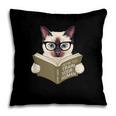 Siamese Cat Reading Book How To Train Your Human Humorous Pillowcase