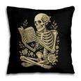 Skeleton Book Floral Skull Halloween Teacher Costume Pillowcase