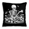 Skeleton Reading Book Floral Dark For Book Lovers Pillowcase Skeleton Reading Book Floral Dark For Book Lovers Pillowcase