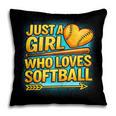 Softball Just A Girl Comic Book Style Graphic For Teens Pillowcase
